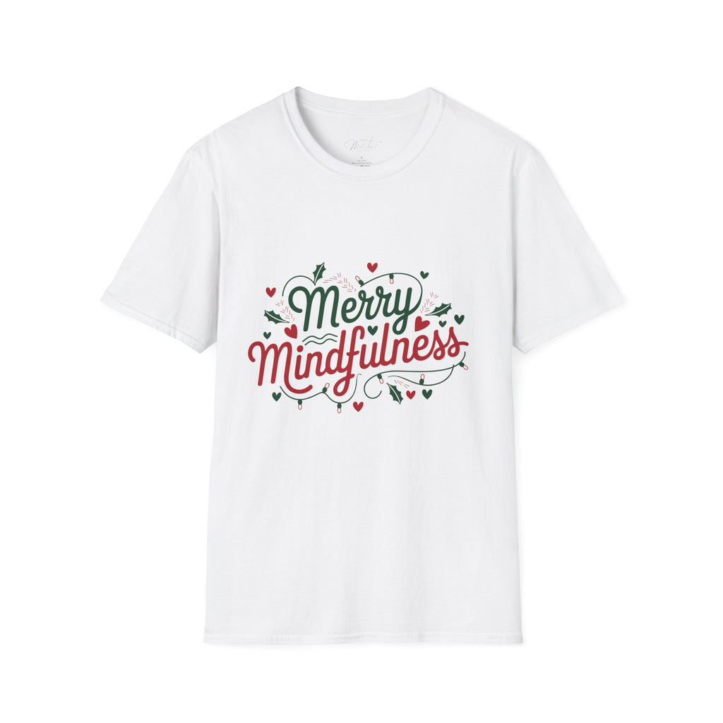 Merry Mindfulness Mental Health Holiday T-Shirt