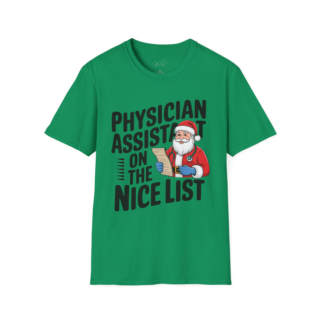 Physician Assistant on the Nice List Christmas T-Shirt