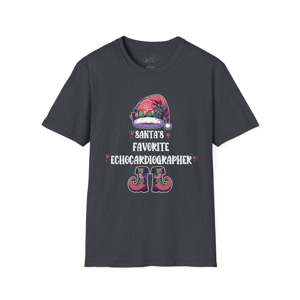Santa's Favorite Echocardiographer Holiday T-Shirt