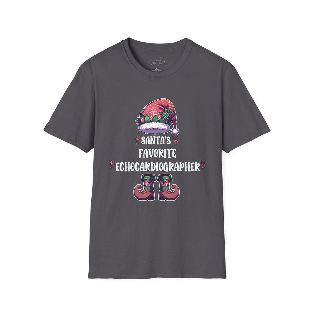 Santa's Favorite Echocardiographer Holiday T-Shirt
