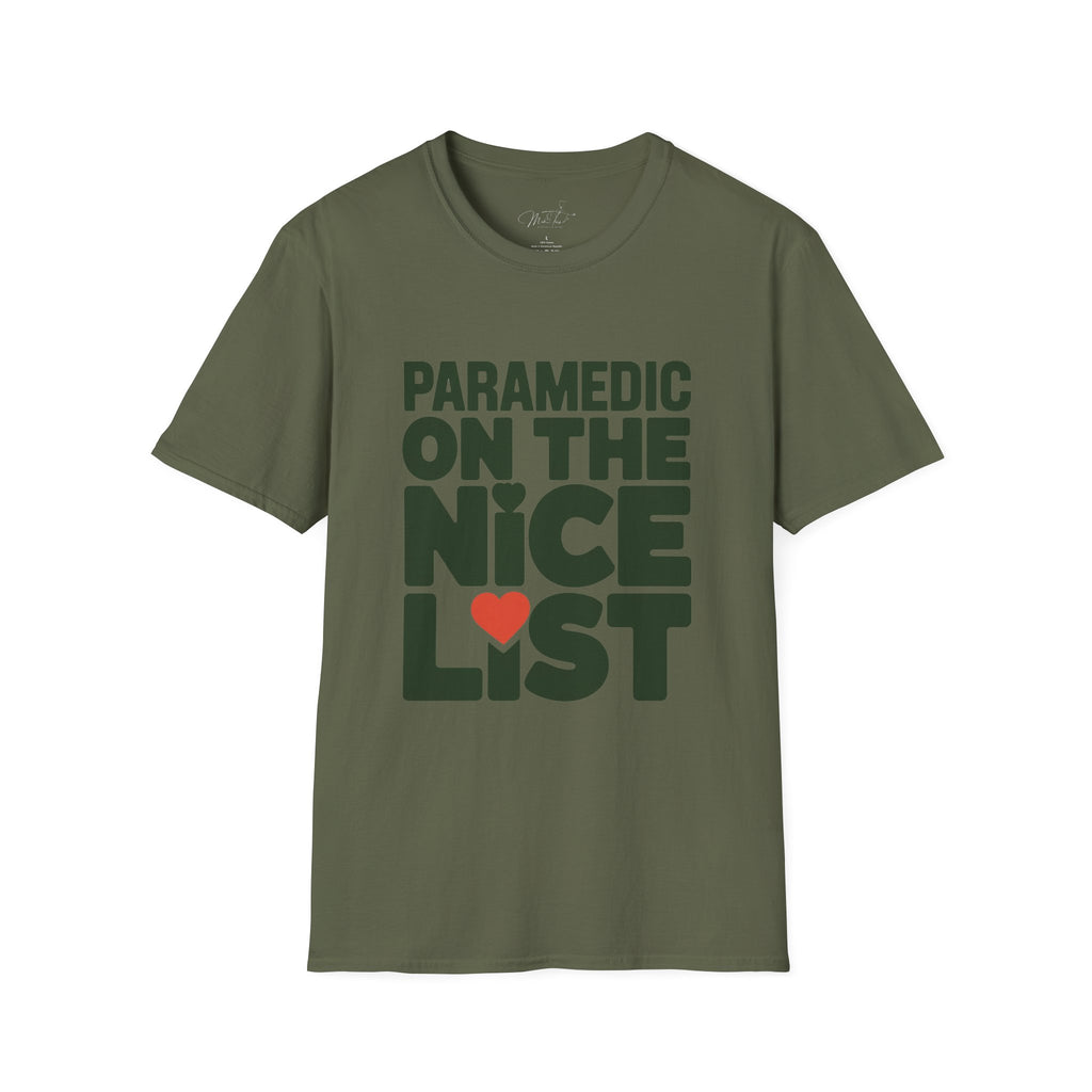 Paramedic on the Nice List Holiday T-Shirt