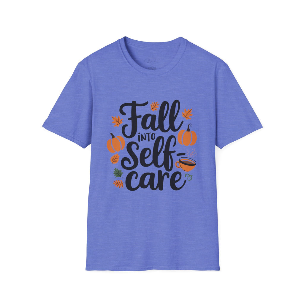 Fall Into Self-Care T-Shirt – Nurture Your Well-Being This Season (Unisex Softstyle T-Shirt)