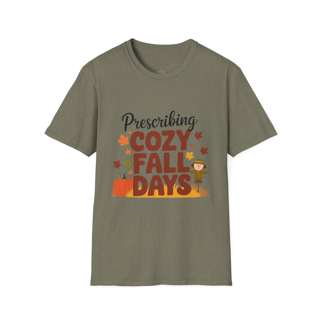 Prescribing Cozy Fall Days T-Shirt – The Perfect Autumn Vibe! (Unisex Softstyle T-Shirt)