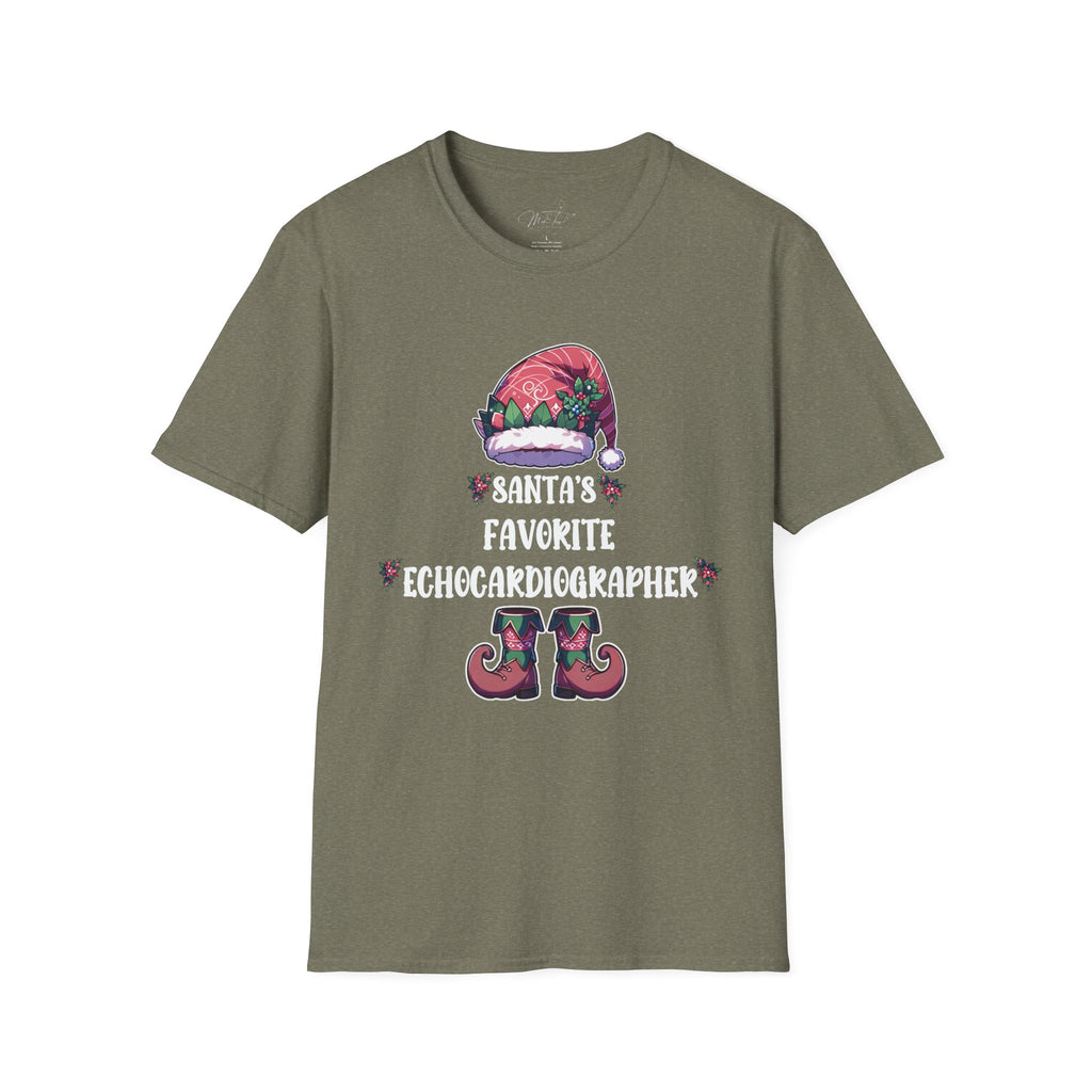 Santa's Favorite Echocardiographer Holiday T-Shirt