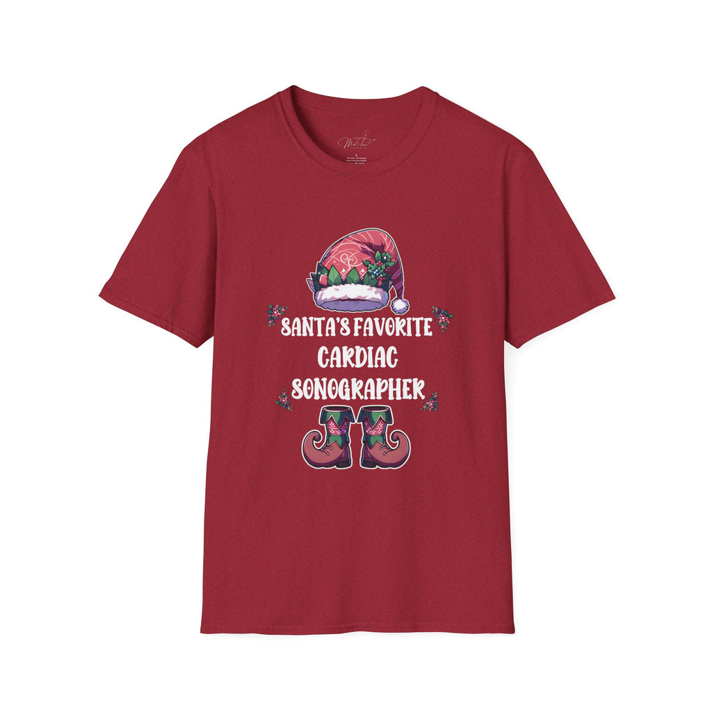 Santa's Favorite Cardiac Sonographer Holiday T-Shirt