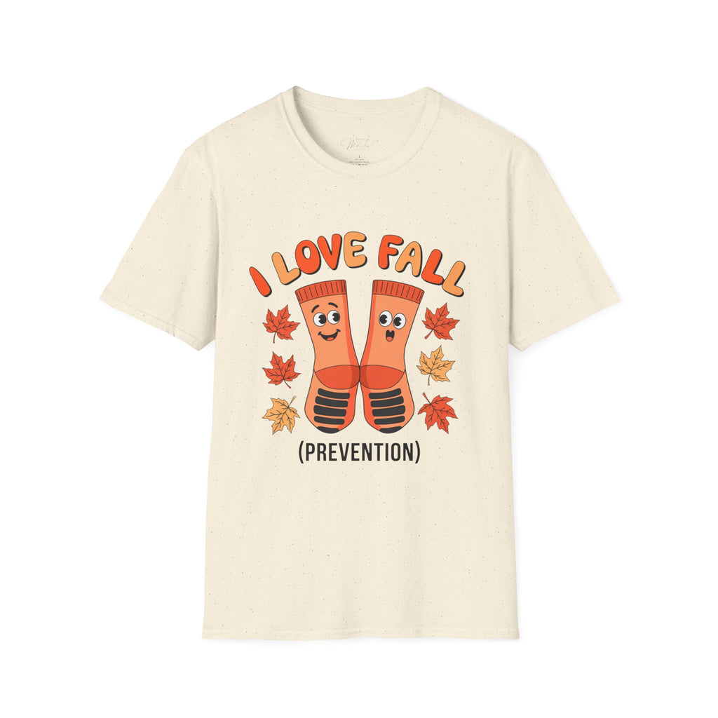 I Love Fall (Prevention) T-Shirt – Fun and Functional! (Unisex Softstyle T-Shirt)