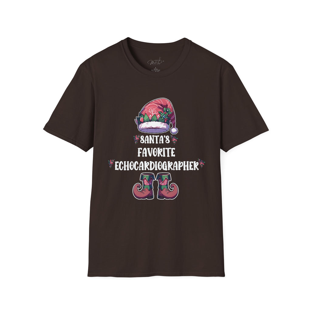 Santa's Favorite Echocardiographer Holiday T-Shirt
