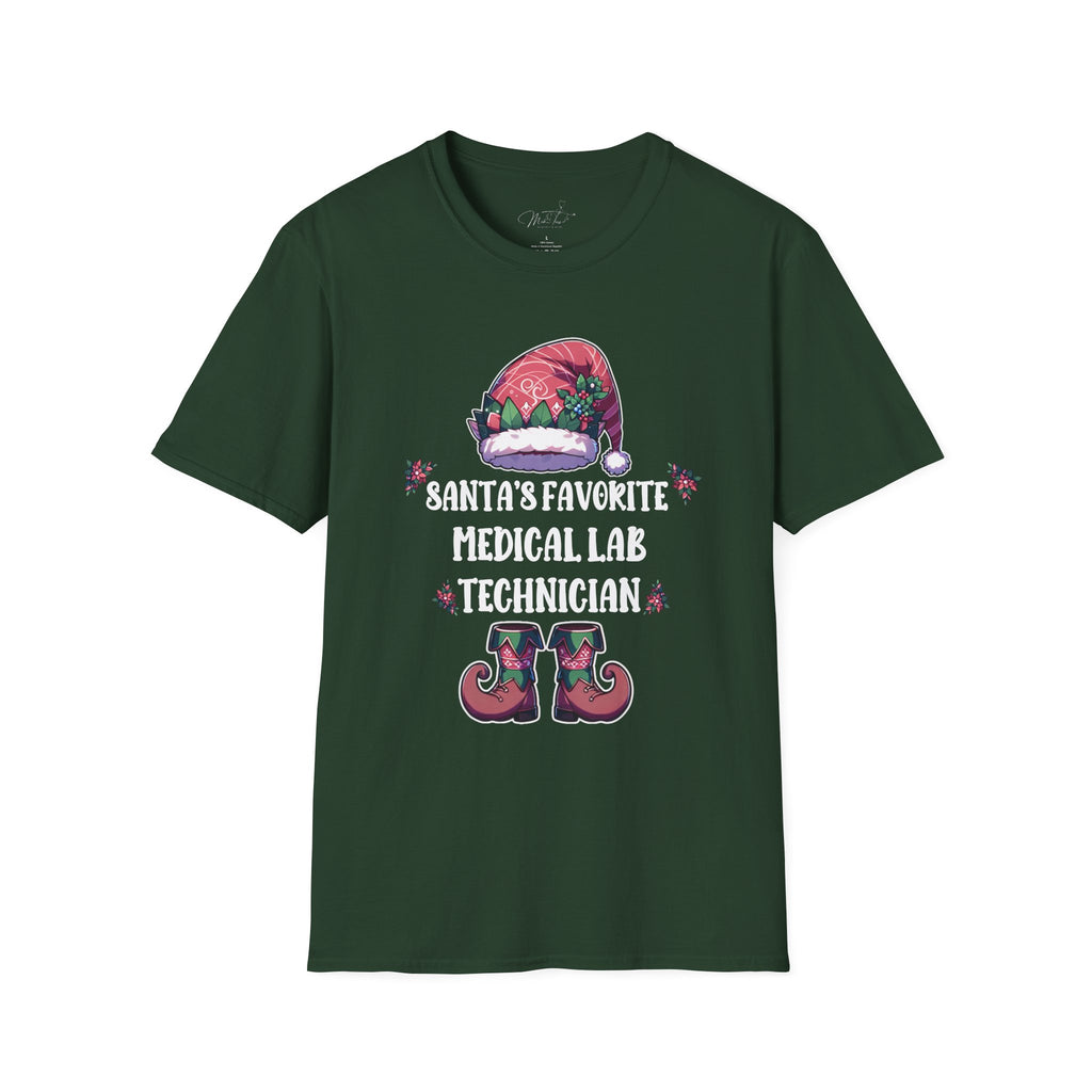 Santa's Favorite Medical Laboratory Technician Holiday T-Shirt