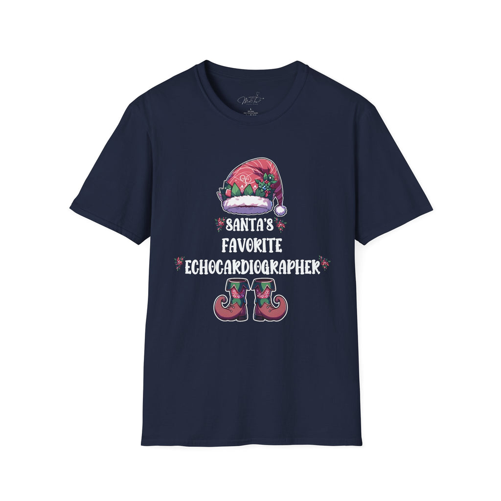 Santa's Favorite Echocardiographer Holiday T-Shirt