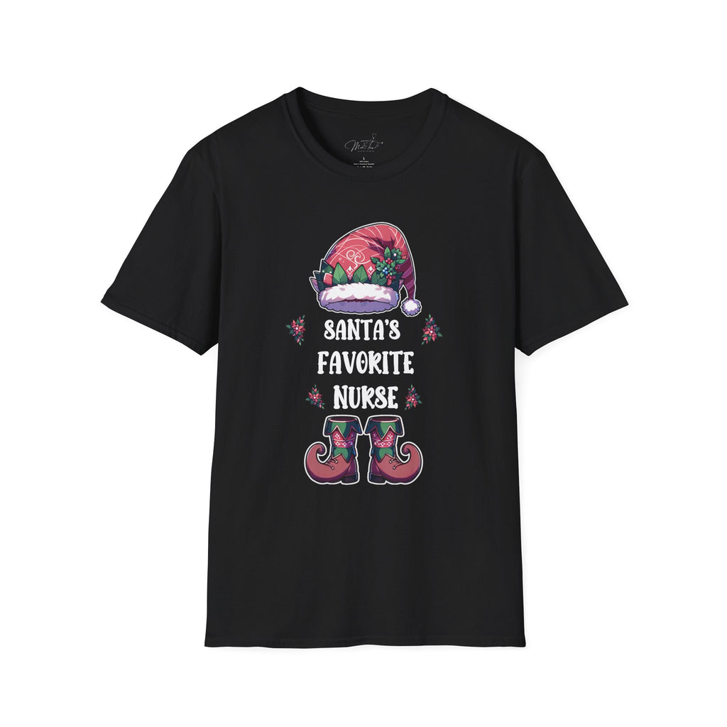 Santa's Favorite Nurse Holiday T-Shirt